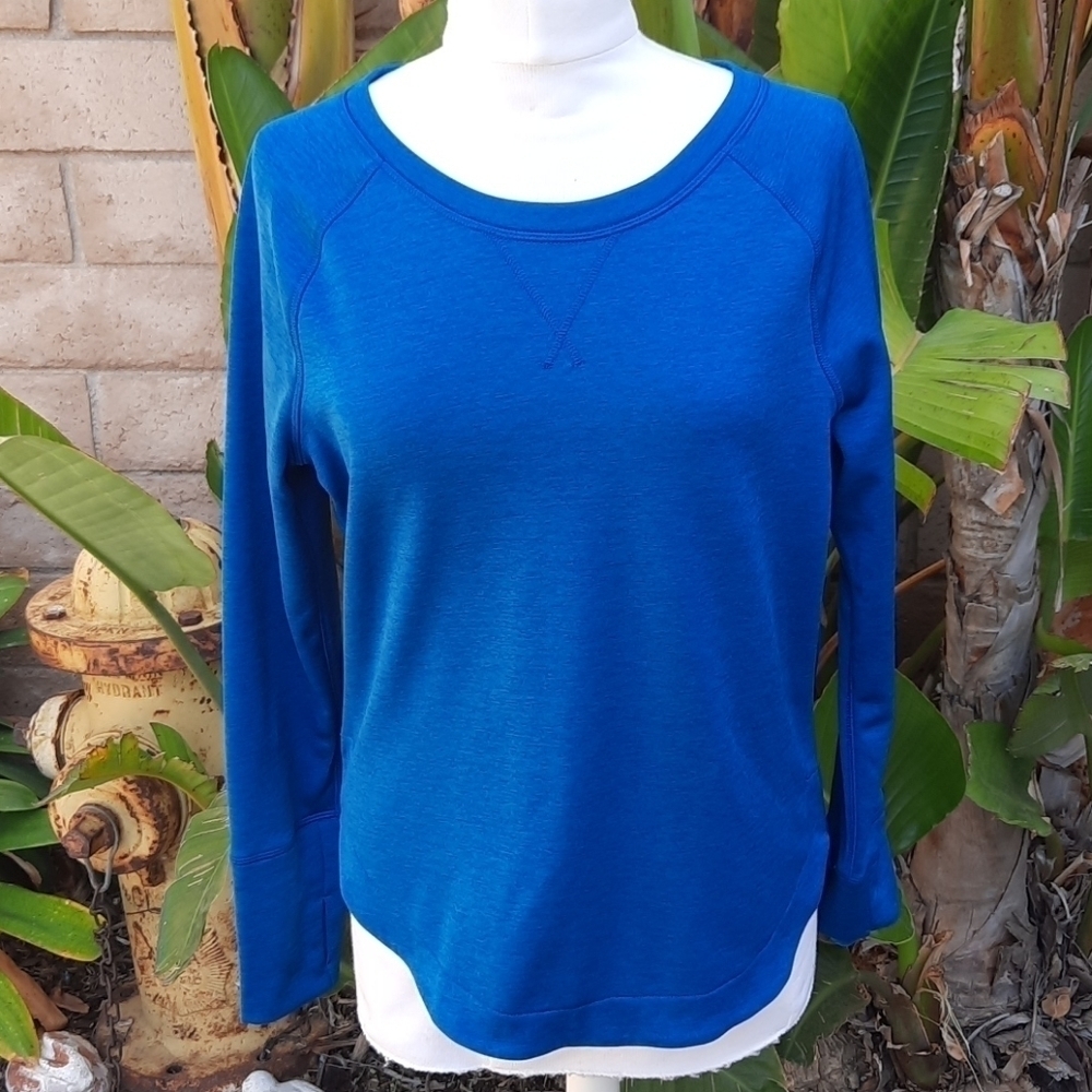 Champion Duo Dry Blue Crewneck Sweatshirt Pullover S